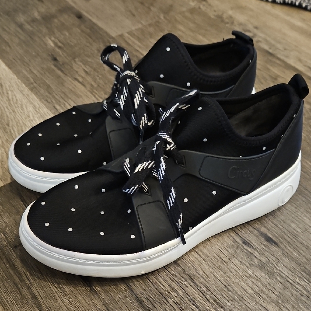 Circus by Sam Edelman Black Polka Dot Women's Sneakers